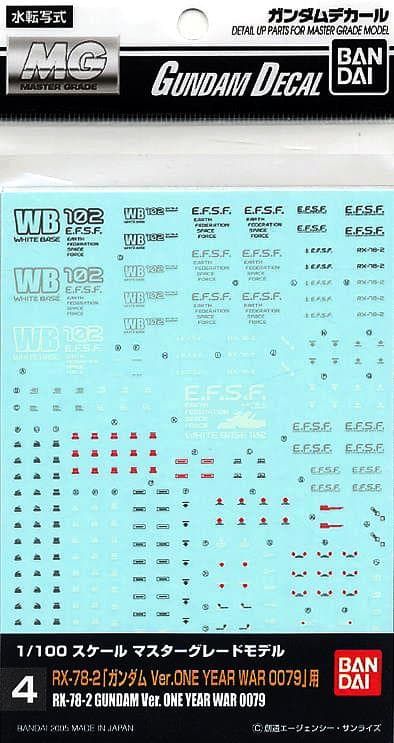 Gundam Decal RX-78-2 Gundam Ver.One Year War 0079 - Box Art