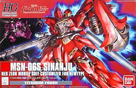 MSN-06S Sinanju Titanium Finish - Box Art