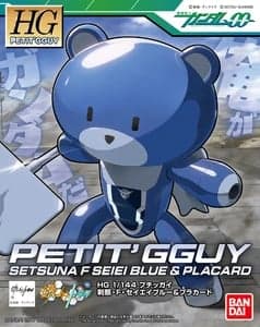 HG Petit'Gguy Petit'Gguy Setsuna F Seiei Blue & Placard - Box Art