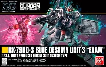 HGUC RX-79BD-3 Blue Destiny Unit 3 "EXAM" ［Metallic Gloss Injection］ - Box Art