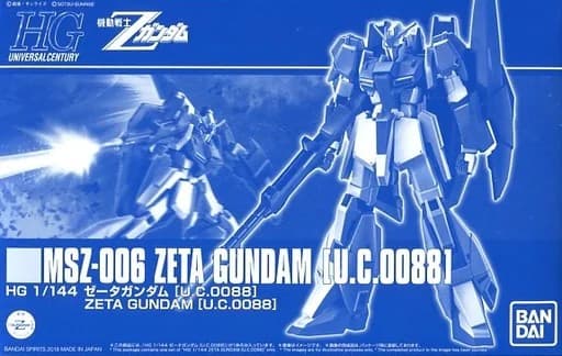 HGUC MSZ-006 Zeta Gundam (U.C.0088) - Box Art