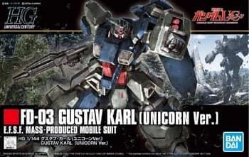 HGUC GUSTAV KARL (UNICORN Ver.) - Box Art