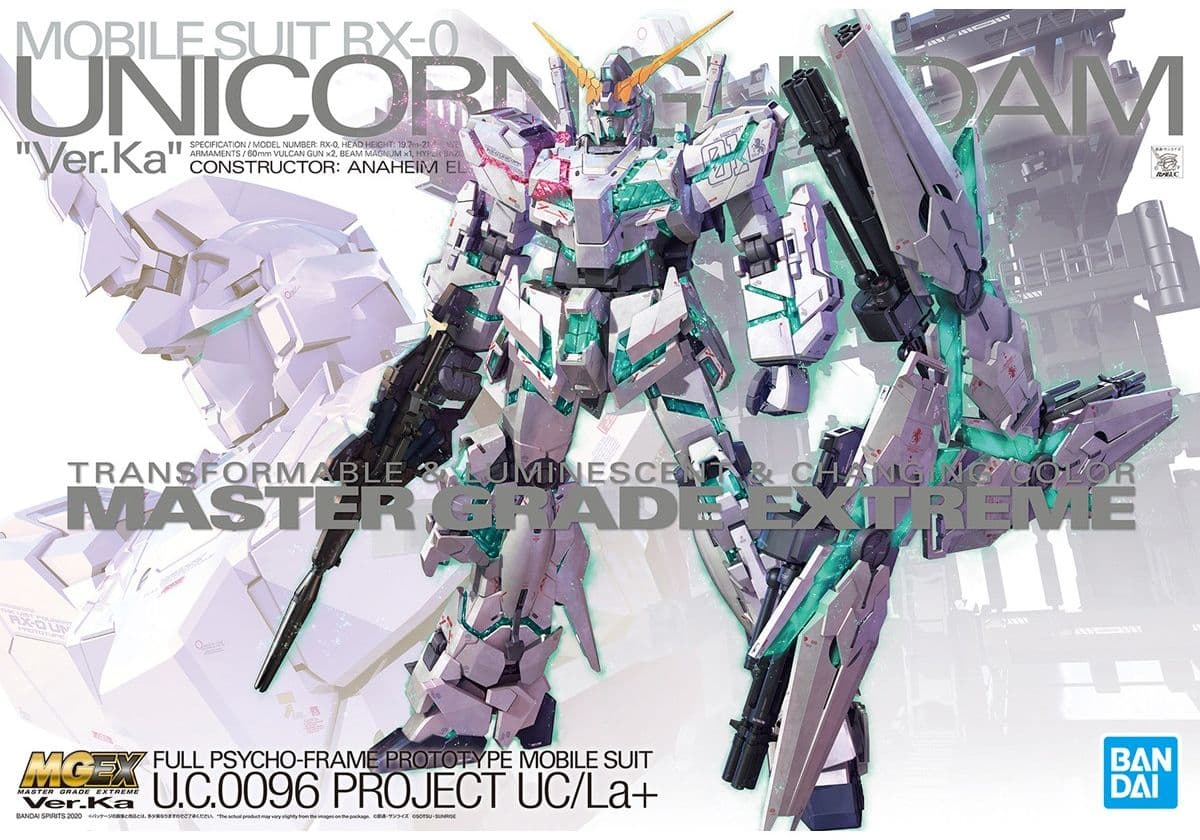 MGEX (Master Grade Extreme) RX-0 Unicorn Gundam "Ver. Ka" - Box Art