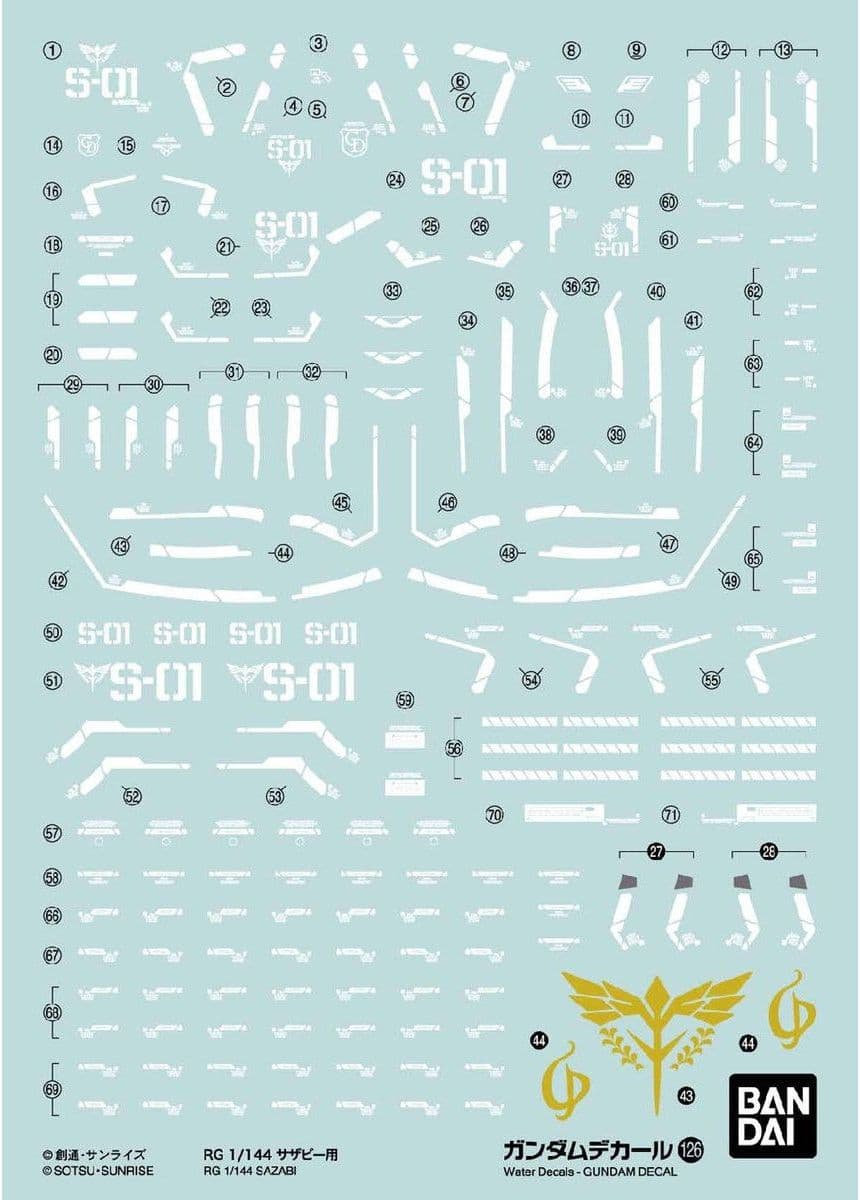 Gundam Decal Sazabi - Box Art