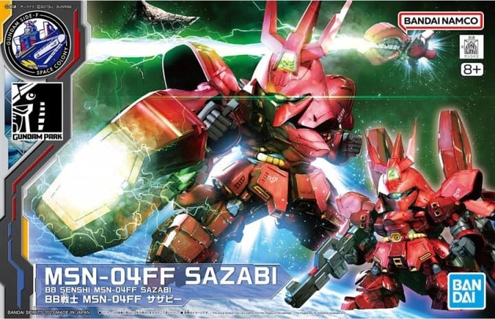SD Gundam BB Senshi MSN-04FF Sazabi - Box Art
