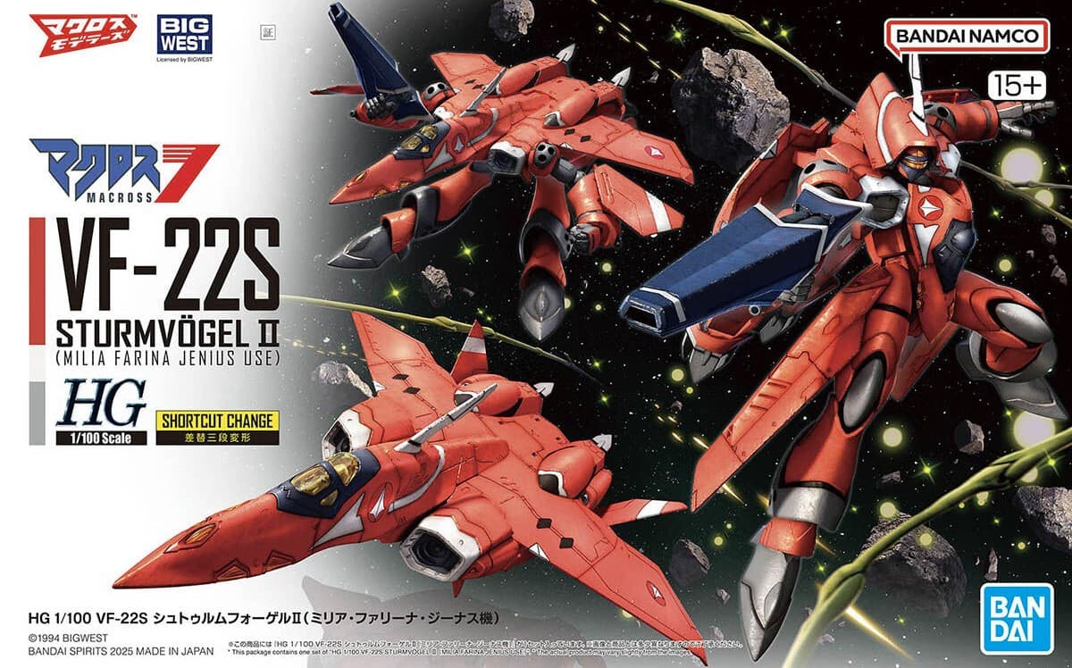 HG 1/100 VF-22S Sturmvogel II Milia Farina Jenius Use - Box Art