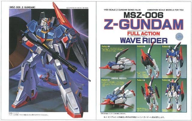 MSZ-006 Z-Gundam Full Action / Wave Rider - Box Art