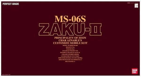 PG MS-06S ZAKUII - Box Art