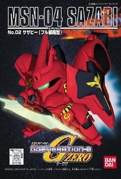 SD Gundam G Generation-0 MSN-04 Sazabi - Box Art